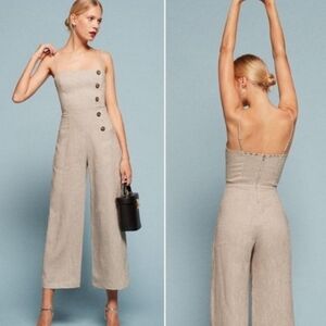Reformation Tortuga Jumpsuit (Pre-loved) / Natural / Sz 2